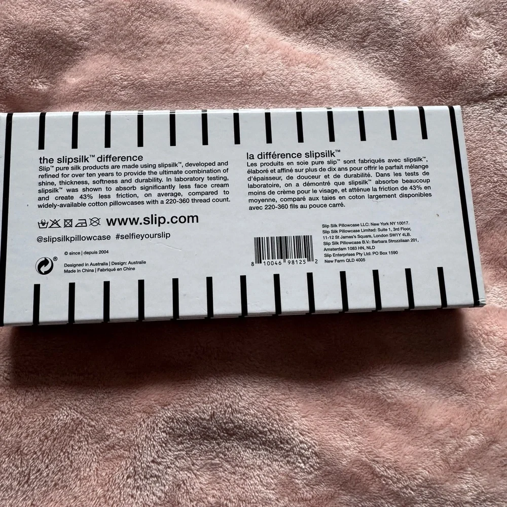 Slip Black and White Striped Sleep Mask